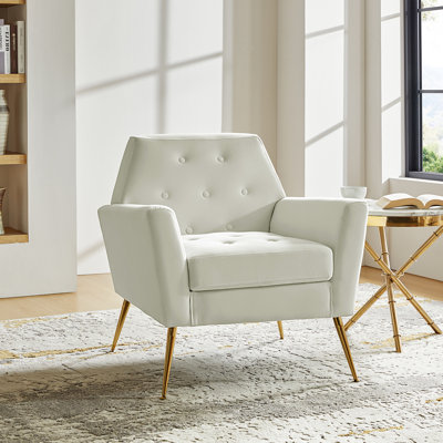 Ivory Cream Accent Chairs You ll Love Wayfair Canada